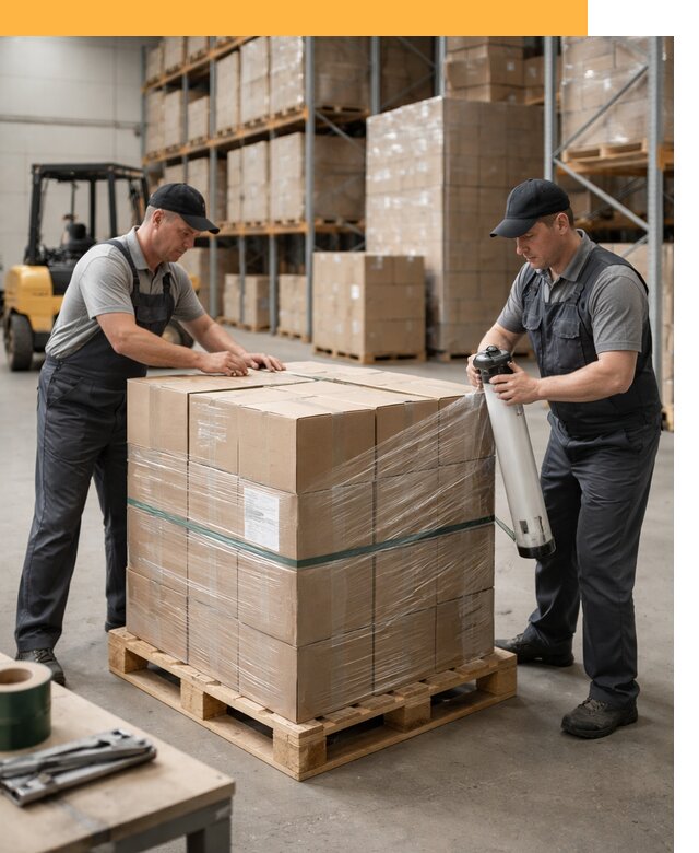 Упаковка и паллетирование грузов от 3541 руб: защита и крепление