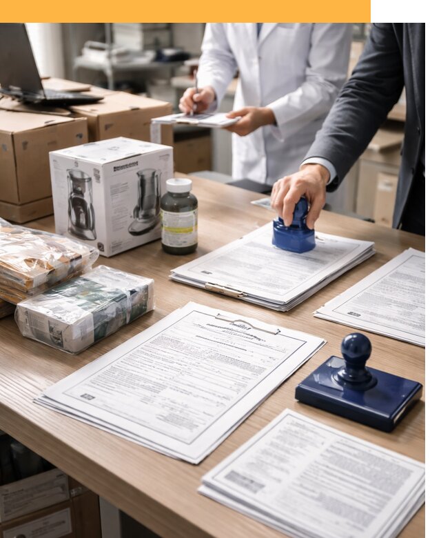 Сертификация импортных товаров от 12142 с таможенным сопровождением